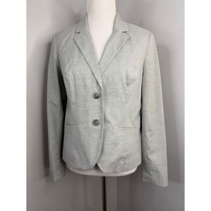 212 Collection Womens Gray Two Button Professional Lined Blazer Jacket Size 12